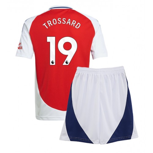 Fotbalové Dres Arsenal Leandro Trossard #19 Dětské Domácí 2024-25 Krátký Rukáv (+ trenýrky)